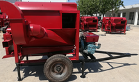 Machine à battre le riz et le blé à moteur diesel, haute productivité, en acier, modèle HJ-TD125, la plus vendue