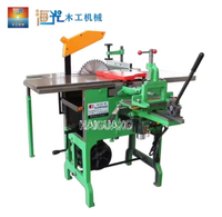 Machine à bois multifonction 10 en 1, scie, raboteuse, perceuse, dégauchisseuse, affûteuse, meuleuse, chanfreineuse, moteur 3KW, 210kg
