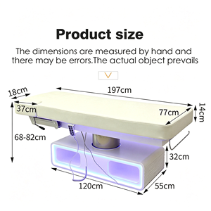 เตียงเสริมความงามไฟฟ้า 4 มอเตอร์ ปรับระดับได้ พร้อมไฟ LED ฐานหนัง PU สำหรับทำทรีทเมนท์และนวดหน้า - Product Image 4