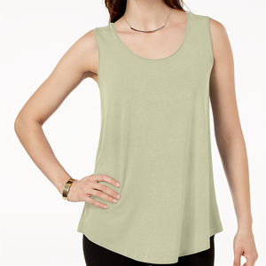 Camiseta sin mangas personalizable para mujer, tela ligera para uso diario, Yoga y eventos promocionales, camiseta sin mangas unisex transpirable - Product Image 2