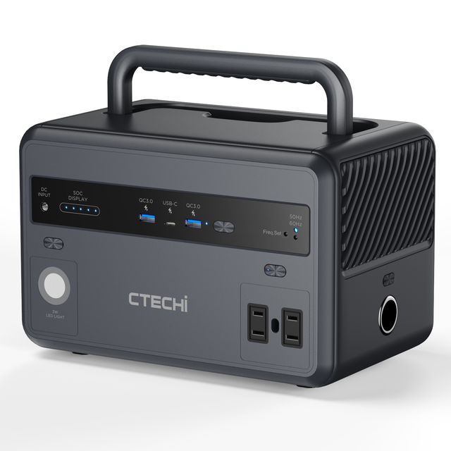 Portable Power Station Solar Generator 300W Pure Sine Wave LiFePO4 Lithium Battery Pack with Car Charging BMS Power Bank