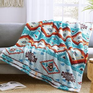 Manta de Sherpa bohemio de fábrica de China, manta de Navidad de tamaño King para invierno, manta gruesa de tiro <span class=keywords><strong>azteca</strong></span> bohemio, tamaño King - Product Image 6