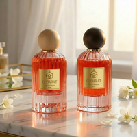 Flacon de parfum transparent cylindrique à col serti de 30 ml et 50 ml, flacon de parfum de luxe unique avec vaporisateur