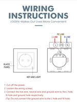 Prise murale intelligente Wi-Fi CNSKOU conforme aux normes européennes, en verre et plastique, avec fonction de mesure, 16A 110-240V, compatible Tuya Alexa