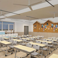 Prix d'usine – Bureaux scolaires modernes double place pour universités et collèges, structure métallique, confortables et durables, plateau en bois 2