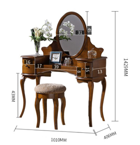 New <strong>Walnut</strong> Stool Bedroom Furniture Dresser Home Furniture Wooden Modern With a <strong>Dressing</strong> <strong>Table</strong> in the <strong>Dressing</strong> Room Panel - Product Image 6