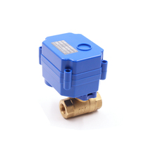 Vanne à boisseau sphérique motorisée mini CWX-15N, vanne à boisseau sphérique électrique 2 voies en laiton avec actionneur 12V 24V 220V, vanne de régulation de débit d'eau filetée