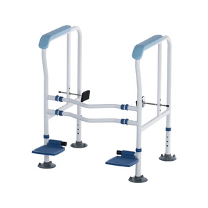 Barre d'appui pour toilettes pour personnes âgées avec pédales, pliable, installation sans perçage, cadre d'assistance pour la sécurité dans la salle de bain - Product Image 2