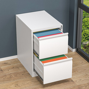 A4 đòn bẩy vòm tập tin dọc tháo rời nhân viên văn phòng lưu trữ kim loại màu trắng hẹp 2 ngăn kéo thép Tủ hồ sơ - Product Image 1