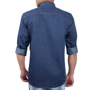 Chemise en jean pour homme, nouvelle arrivée élégante, coupe ajustée confortable, manches longues, légère, décontractée, en promotion. - Product Image 2