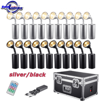 Bothlighting 20 projecteurs mini 10W à piles avec étui, contrôle DMX sans fil, éclairage de scène pour club et mariage