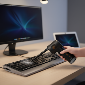 Souffleur d'air électrique pour le nettoyage du clavier d'ordinateur, nettoyeur d'air comprimé 33000 tr/min, marque OPOLAR, modèle en plastique noir D0100HECWCG - Product Image 2