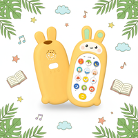 Jouet éducatif sensoriel pour enfants de 2 à 4 ans, téléphone portable musical en forme de lapin en plastique ABS, apprentissage interactif