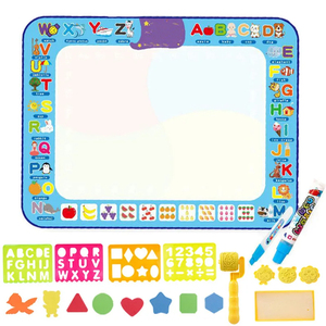 Junmon EVA Magic Water Drawing Mat <b>Coloring</b> Doodle Painting Board Montessori Educational Toys Set with Color Box for Kids T25 - Product Image 2