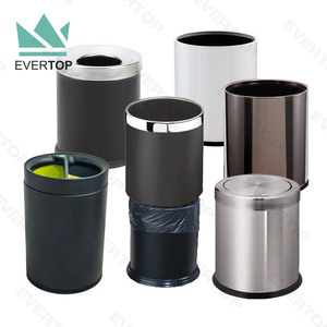 Mở Top Xoay Nắp Phòng Khách Sạn Chất Thải Thùng Phòng Khách Thùng Rác Có Thể Với Nhà Thùng Rác Phong Cách Mộc Mạc Thùng Rác Cho Nhà Sử Dụng - Product Image 1