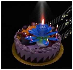 شخصية العد التنازلي الدورية الطبقة البلاستيكية الجديدة شموع عيد ميلاد الألعاب النارية المشتقة شمعة الموسيقى زهرة - Product Image 2