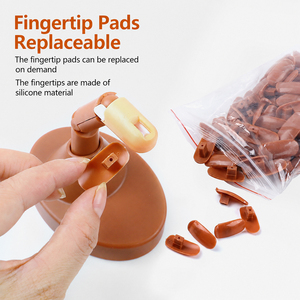 Dedo Mecánico Articulado Flexible con Base Antideslizante, 100 Uds. de Puntas de Uñas de Silicona Reemplazables, Herramienta de Práctica para Arte de Uñas - Product Image 3