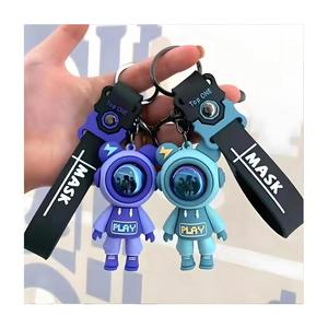 Design Custom logo 3D Cartoon Cute Design Soft Rubber Car Keychain Accessories Doll Bag Backpack Pendant PVC <b>Key</b> <b>Chain</b> - Product Image 1