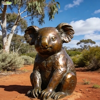 YOUFNE Statue de koala réaliste grandeur nature en métal bronze cuivre laiton pour la décoration extérieure de jardin et de parc