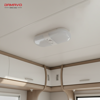 DAMAVO Plafonnier RV 12-24V à température de couleur réglable, 180 LED, 10W, 50000H, montage facile, éclairage intérieur pour camping-car