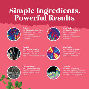 Cápsulas de Fertilidad Femenina Más Vendidas, Suplemento Natural para la Concepción y el Ciclo, Vitaminas para la Fertilidad Femenina, Cápsulas de Folato - Product Image 4