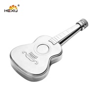 Mini gourde moderne portable en acier inoxydable en forme de violon ou de guitare - Cadeau pour les offres promotionnelles