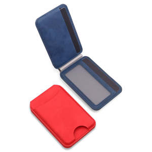 Porte-cartes de crédit minimaliste magnétique en PU personnalisé, porte-passeport, étui pour téléphone portable - Product Image 3