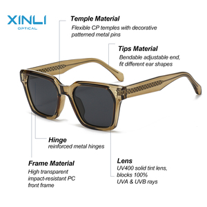 2026 New Style Acetate <b>Square</b> <b>Sunglasses</b> TR90 <b>Frame</b> Polarized UV400 Shades Custom Logo for Men Women Unisex Summer Travel - Product Image 4