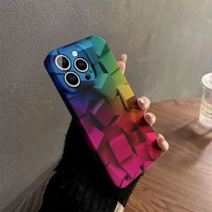 Caso duro do telefone móvel do PC do projeto lustroso do bloco do losango do filme da forma para o <span class=keywords><strong>iphone</strong></span> XS XR 11 12 13 14 15 pro max proteja a tampa traseira - Product Image 2