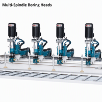 Machine à percer les charnières CNC automatique MM4214/MZ4215, perceuse verticale multi-broches pour le travail du bois, pour trous de charnières de portes d'armoires