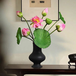 ดอกบัวประดิษฐ์ PVC คุณภาพสูง สไตล์โอเรียนทัล สำหรับตกแต่งบ้าน งานแต่งงาน และอุปกรณ์ประกอบฉาก - Product Image 2