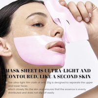 Soin du visage coréen personnalisé masque de nuit au collagène éclaircissant masque facial transparent à décoller masque de beauté en feuille de collagène rose hydrogel