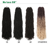 Estensione dei capelli all'uncinetto N u sintetica colorata nu locs 28 pollici 168g black woman dread locks Kima braid hair vendors