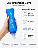 UTOBEST Gourde souple en TPU écologique 500 ml sans BPA, anti-fuite pour la randonnée, la course à pied et le cyclisme