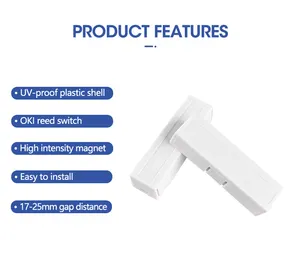 Montagem Em superfície Interruptor de Contato Da Porta Sensor Magnético Interruptor Reed Magnético Da Porta