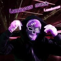 Masque à LED pour Halloween, masque effrayant pour fournitures de fête, éclairage à LED, masques lumineux effrayants
