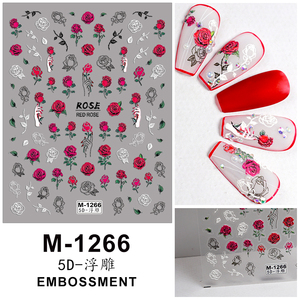 Pegatinas <span class=keywords><strong>de</strong></span> <span class=keywords><strong>Uñas</strong></span> con Diseño <span class=keywords><strong>de</strong></span> Flores en Relieve 5D, Serie <span class=keywords><strong>de</strong></span> Flores, Rosa Roja <span class=keywords><strong>de</strong></span> la Suerte, <span class=keywords><strong>Girasol</strong></span>, Tulipán, Hechas <span class=keywords><strong>de</strong></span> Resina, Venta al por Mayor OEM - Product Image 5