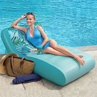 Fauteuil de relaxation gonflable flottant avec drainage, radeau flottant en forme de V, radeau flottant en forme de palmier pour piscine, très vendu en été