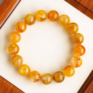Wholesale Natural Full Golden <strong>Healer</strong> Quartz Beads Stone High Quality Full Yellow Crystal Bracelets for Gifts - Product Image 6