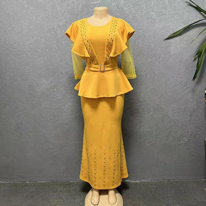 Turchia abiti da ufficio Africa 2024 nuove perline da donna abiti da sera madre abiti da sera materiale pesante - Product Image 6