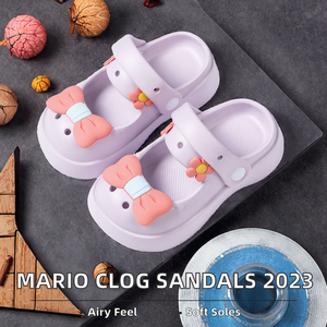 Nouvelles sandales <span class=keywords><strong>Mario</strong></span> Clog parent-enfant, semelle souple et joyeuse, chaussures de plage en EVA antidérapantes, pour l'été, pour enfants, semelle épaisse - Product Image 2