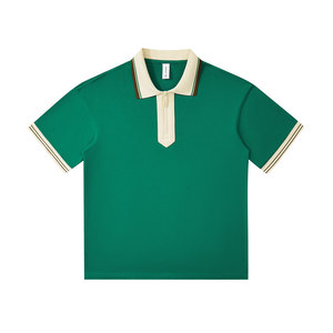 Camiseta Polo de Color Sólido, Algodón, Unisex, Ropa de Trabajo, Uso Diario, GJ46-19333 - Product Image 3