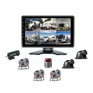 HOPE 10 Inches 6CH ADAS BSD And light Alarm MDVR 1080P All In One Monitor DVR For Vehicle Pedestrian Detect and Warning