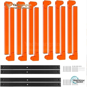 Flat Iron Connector <b>Bracket</b> 90 Degree Orange Aluminum Home Installation Hardware <b>Black</b> Matte Finish - Product Image 4