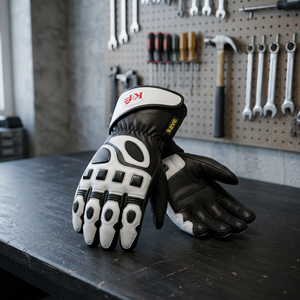 Gants de moto en cuir PU Keven Impex KI-874 de haute qualité, nouveau style, fermeture à boucle, compatibles avec les écrans tactiles, imperméables - Product Image 1