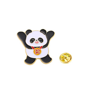 Broche de Panda de estilo chino, bolsa de Animal bonito, insignia, bolsa de ropa, accesorios, cadena de Panda de bambú para mujer, barra, alfiler de corbata, regalo - Product Image 4