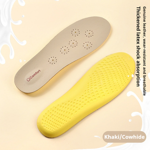 Plantillas de Cuero Vacuno y Piel de Oveja para Zapatos, Plantillas Deportivas de Látex con Soporte de Arco, Almohadillas para Zapatos que Absorben los Impactos, Plantillas para Fascitis Plantar - Product Image 6