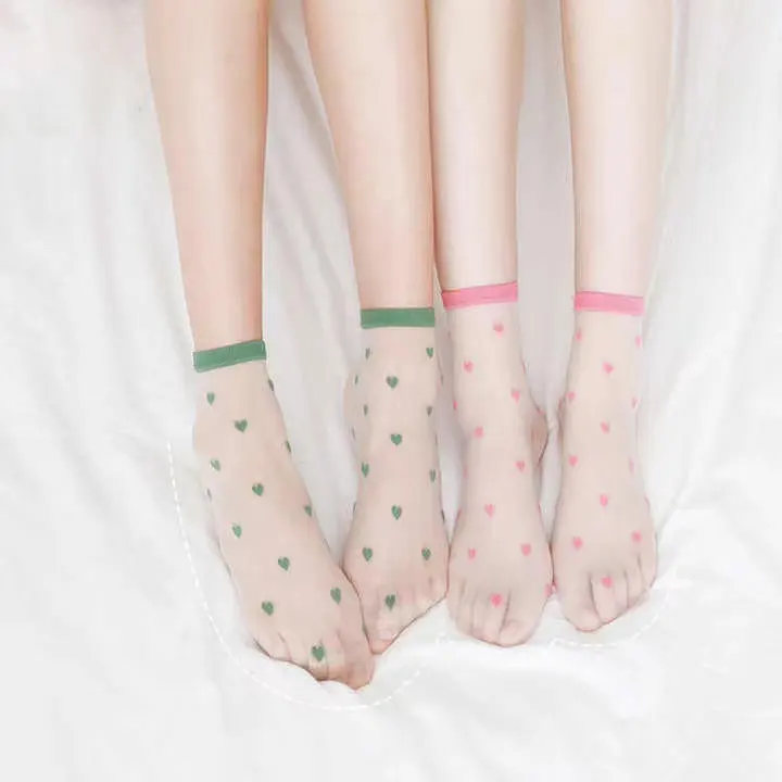 Wholesale high quality low price Summer Ladies Fashion Breathable Transparent Socks Trend Classic