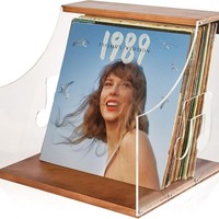Étagère de présentation de disques vinyles en bois, organisateur de rangement de bureau pour disques vinyles, albums, magazines, livres et CD