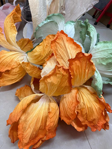 L-091 Fleur d'<span class=keywords><strong>iris</strong></span> artificielle géante sophistiquée, grande <span class=keywords><strong>iris</strong></span> en papier pour toile de fond de mariage, décoration d'événements, sur pied - Product Image 2